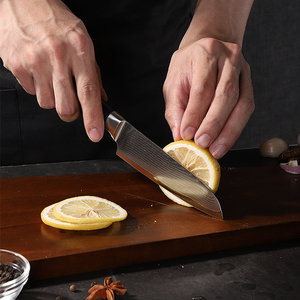 Nouveauté 2025 Ensemble de couteaux de cuisine en acier Damas personnalisé de 5 pièces avec manche en bois de Pakka Design ambidextre - Product Image 5