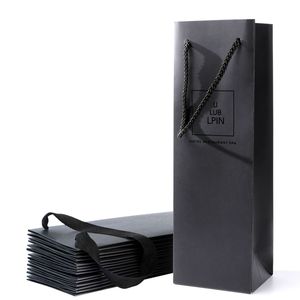 Boîtes à vin en papier kraft de luxe directes de l'usine sac à vin en carton d'expédition de luxe avec logo personnalisé pour l'emballage de cosmétiques - Product Image 3