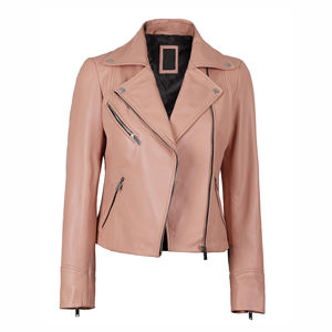 Pakistán fabrica chaqueta de cuero de talla grande de color personalizado cuero genuino en diferentes estilos chaquetas de cuero para mujer - Product Image 2