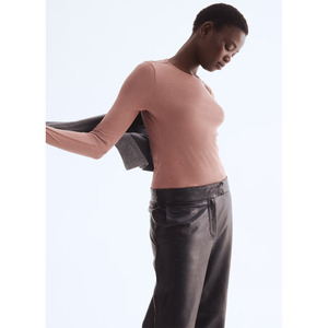 Camiseta de Cuello Redondo para Mujer, 100% Algodón Pima, Camiseta de Manga Larga, Ropa de Calle, Verano, Venta al por Mayor, Alta Calidad - Product Image 3