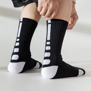 Unisex Customizable White Logo Crew <b>Socks</b> and Breathable Cotton/Polyester Sports Gloves Men's Comfortable and Durable - Product Image 5