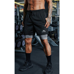 Short de jogging d'été pour hommes de haute qualité coton polyester personnalisé séchage rapide respirant motif solide style décontracté - Product Image 1