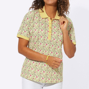 Polo de sublimación para mujer, precio asequible, hecho en fábrica, calidad superior, ajustado, cuello vuelto, Polo para mujer - Product Image 1