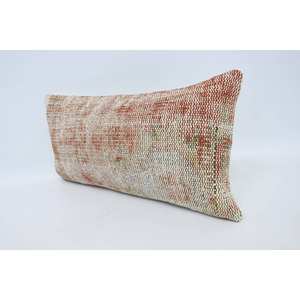 Premium Beige Kantha Patchwork Wool Pillow 12x24 Inch Luxury <b>Vintage</b> Fluffy Woven Pattern Portable <b>Bedding</b> Square Ring Design - Product Image 4