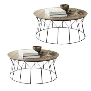 European Style <b>Round</b> Coffee <b>Table</b> Wooden Top Modern Minimalist Iron <b>Living</b> <b>Room</b> Home Furniture Coffee <b>Table</b> For SALE - Product Image 3