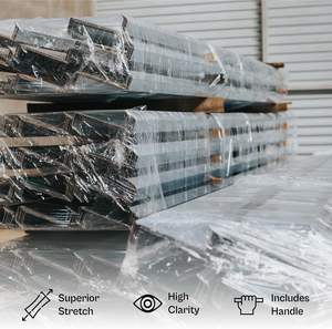 Mini Stretch <b>Wrap</b> Plastic Handle Heavy Duty 500% Stretch <b>Clear</b> High Gloss Reinforced Grade Plastic <b>Wrap</b> Industrial Strength - Product Image 6