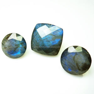 เบาะหินลาบราดอไรต์ธรรมชาติสีฟ้า100% ขนาด10x10มม. 11x11มม. หินลาบราดอไรต์ล้ำค่าของแท้ - Product Image 5