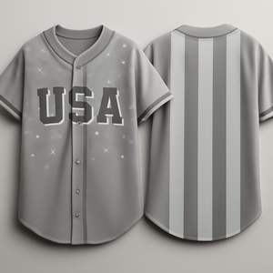 Vente en gros Maillot de baseball vierge personnalisé grande taille pour adulte Impression par transfert de chaleur de haute qualité Respirant antibactérien à séchage rapide - Product Image 4