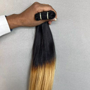 Extensions de cheveux humains de luxe 100% blond miel trame indienne droite soyeuse sans enchevêtrement et respectueuse des colorants pour un look glamour audacieux - Product Image 1