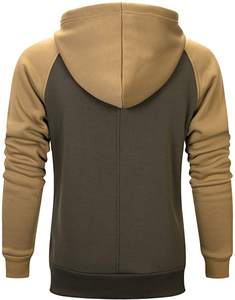 Sweat à capuche unisexe tendance, personnalisable, bicolore, 100% coton molletonné, broderie, impression numérique, poche, saison hivernale - Product Image 4