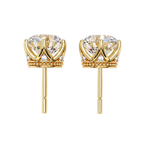 Boucles d'oreilles solitaires en diamant de laboratoire 1,50 ct en or 10K, 14K, 18K ou argent 925, sertissage classique à 6 griffes, bijoux de luxe délicats - Product Image 5