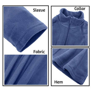 Veste polaire à demi-zip durable avec doublure en polaire douce et design simple et propre pour tous les jours Veste polaire à demi-zip en peluche - Product Image 6