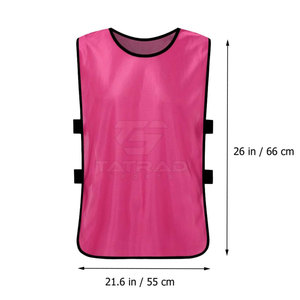 Derniers modèles de dossards d'entraînement de football en maille respirante et polyester, tissu doux professionnel, dossards de sport personnalisables - Product Image 2