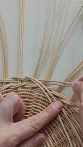 Latest Design <b>Basket</b> Decorative Tray with Rattan <b>Mesh</b> and Solid Wood Frame for Breakfast Snacks Tea - Product Image 3