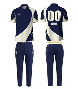 Venta caliente Tallaje Grande Ropa Deportiva Personalizable Logo Medias Mangas Cricket Uniforme - Product Image 1
