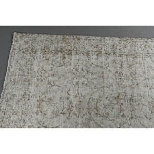 Tapis turc vintage 5,4x9,2 pi (165x279 cm), tapis en laine à bordure blanche - Product Image 4