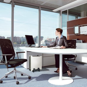 Support de CPU d'ordinateur mobile d'hôpital sous le chariot AIDATA de poste de travail de bureau - Product Image 2