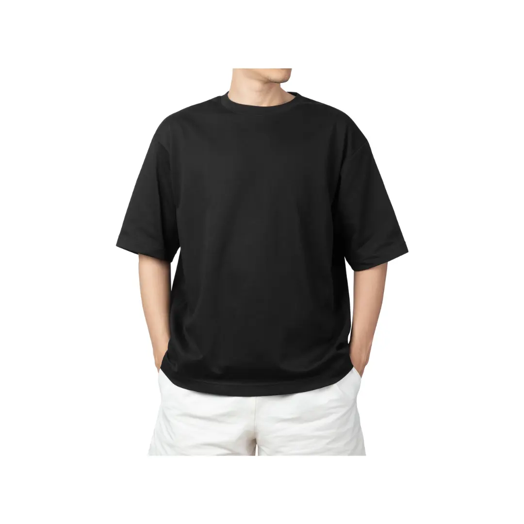 T-shirt à manches longues en coton brodé avec logo 3d en mousse personnalisé lourd pour hommes
