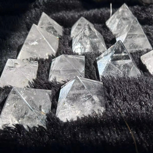 Pyramide en Cristal de Quartz Clair de Haute Qualité, Grille de Guérison, Correction Vastu, REIKI, Poli, Agate RAIS, Feng Shui - Product Image 2