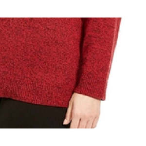 Felpa da Donna Karen Scott XS, Rosso Brillante, Collo a Scialle, Tessuto Lavorato a Maglia Anti-Pilling, Design Invernale con Ricamo 3D, Taglia Unica - Product Image 3