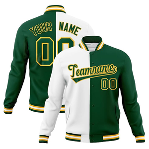 Chaqueta cortavientos de lona ligera ajustada de calle alta personalizada para adultos jóvenes Varsity béisbol Stand Collar invierno - Product Image 1