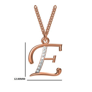 Belle lettre initiale 14K pendentif E-Alphabet pendentif collier pour femme élégant plaqué or lettre charme cadeau parfait pour elle - Product Image 1