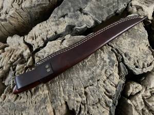 Cuchillo De Filete de acero inoxidable Flexible hecho a mano con mango de madera de hoja de Damasco y cocina/Camping/Funda de cuero para exteriores - Product Image 6