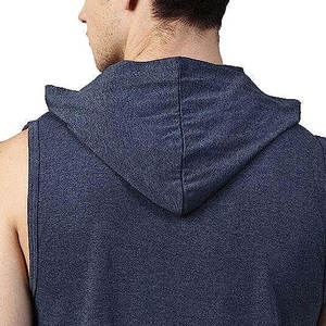 <b>sleeveless</b> gym <b>hoodie</b> <b>men</b> Plain dyed solid colors pullover cotton <b>sleeveless</b> Hoodies workout Active wear <b>sleeveless</b> hood - Product Image 6