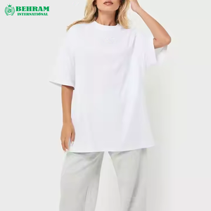 Camiseta Casual Personalizada de 320 g/m², Unisex, de Manga Regular, Ecológica, Antiarrugas, Transpirable, 100% Algodón, Blanca - Product Image 4