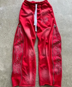 ชุดวอร์มวินเทจยี่ห้อ Manufacturer Acid Wash ขายดี ฮู้ดดี้หนานุ่ม กางเกงขายาว พร้อมลายพิมพ์ประดับเพชร - Product Image 4