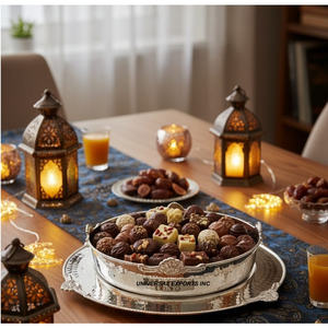 Bol à chocolat en métal de luxe à finition or mat avec assiette, décoration du Ramadan, vente chaude - Product Image 4