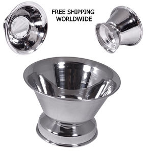 Cuencos/tazas de afeitar de acero inoxidable pulido de nuevo diseño directo de fábrica al por mayor para barbas y jabones - Product Image 2