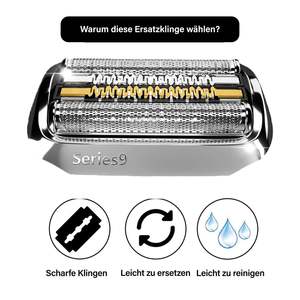 Cuchilla de Repuesto Lavable de Doble Hoja para Afeitadora Eléctrica, Accesorios de Afeitadora Rotatoria Impermeables para Afeitar la Cara y la Barba - Product Image 2