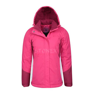 Chaqueta de esquí para mujer Abrigo de nieve de invierno cálido Bolsillos con cremallera a prueba de nieve Chaquetas de nieve con Capucha ajustable - Product Image 1