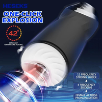 En gros Dark Night Airplane Cup Appareil de plaisir personnel entièrement automatique, intelligent, à aspiration et vibrant, pour l'exercice du pénis, Jouets sexuels