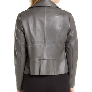 Veste en cuir de moto pour femmes tendance, veste en cuir de moto de haute qualité, vêtements décontractés - Product Image 3