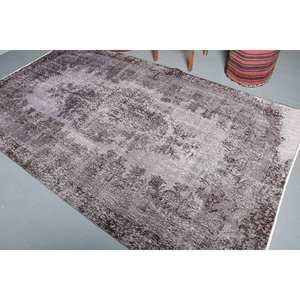 Tapis turc vintage classique gris marron fait à la main 5.2 X 9.2ft Patchwork grande surface laine Latex couloir chambre nouveau tapis Rectangle - Product Image 4