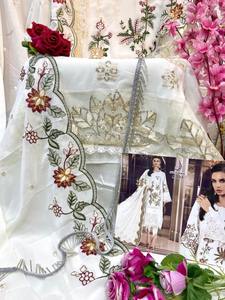 Calidad superior indio pakistaní señoras césped Shalwar Kameez trajes OEM servicios al por mayor vestido de red de lujo de las mujeres para el desgaste étnico - Product Image 3