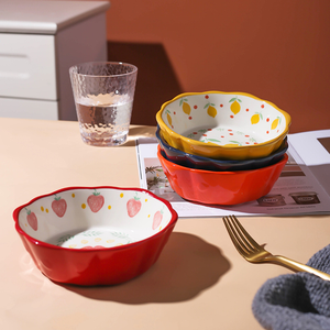 Ensaladera de cerámica artesanal vibrante con diseño artístico perfecto para cocina, comedor y uso de regalos - Product Image 6