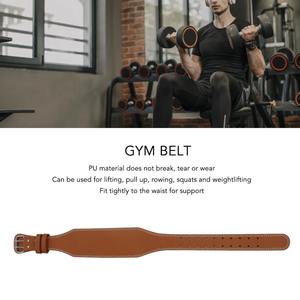 เข็มขัดยกน้ำหนัก10มม. เข็มขัดยกน้ำหนักปรับได้ป้องกันเอวสีน้ำตาลออกแบบโลโก้ได้ตามต้องการ - Product Image 3