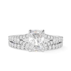 1.50CTRadiant Diamond <b>Split</b> Shank Bridal Set For Women - Product Image 3