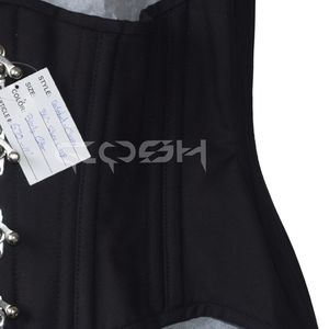 <b>Waist</b> Training Black Cotton Plus Size <b>Corset</b> | Zwart katoenen korset in grote maten - Product Image 5