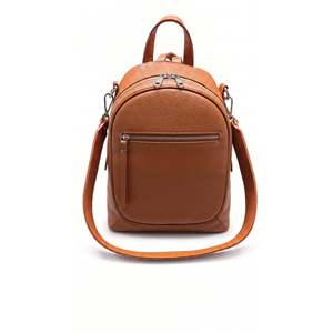 Zaino Strutturato in Vera Pelle Croco Dollaro - Prodotto in Italia - Art. 26088-Borsa da Donna Stile Bohémien Preppy College con Stampa PC - Product Image 1