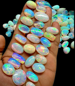 โอปอลเอธิโอเปียสวยงาม ล็อตโอปอลเวโลทรงคาโบชอง อัญมณีโอปอลหลากหลายรูปทรง ล็อตอัญมณีโอปอลแบบหลวมสำหรับทำเครื่องประดับ - Product Image 3