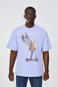 เสื้อยืดพิมพ์ลายดิจิทัลคุณภาพพรีเมียมสำหรับผู้ชาย ผลิตจากผ้าเจอร์ซีย์ระบายอากาศได้ดี ขนาดใหญ่พิเศษ พร้อมคุณสมบัติป้องกันการเกิดขุย - Product Image 4