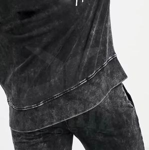 Nouveauté Survêtements délavés à l'acide pour hommes, couleur unie 100% coton respirant, design personnalisé, vente en gros pour les saisons d'hiver - Product Image 6