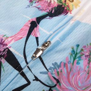 ชุดเสื้อเจอร์ซีย์ปั่นจักรยานแขนสั้น H.S.A International สำหรับผู้หญิง พร้อมกางเกงขาสั้นแบบซับลิเมชั่น ระบายอากาศได้ดี แผ่นเจล 3 มิติ กางเกงขาสั้นแห้งเร็ว - Product Image 6