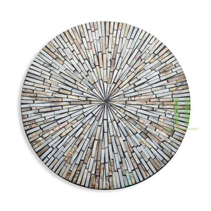 Floral Mother of Pearl Placemat for Dining Table Decoration and Rattan Charger <b>Plates</b> Customized in HNH Craft Factory - Product Image 3