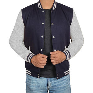 Chaqueta de bombardero personalizada, chaqueta de cuero para hombre, chaqueta de béisbol universitaria al por mayor para hombre - Product Image 2