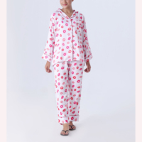 Costume de pyjama de nuit classique dames confortable en coton doux vêtements de nuit élégants pyjamas deux pièces approvisionnement en gros